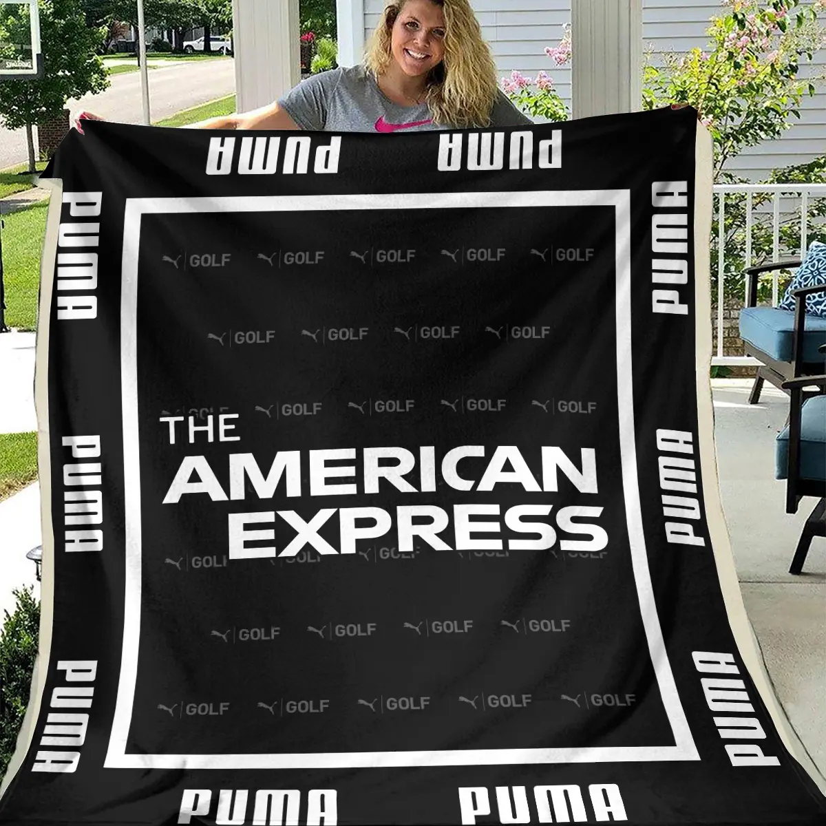 The American Express Golf Tournament PUMA Golf Brand Exclusive Logo All Over Prints BLAEG221024A01PUMBLK - Blanket