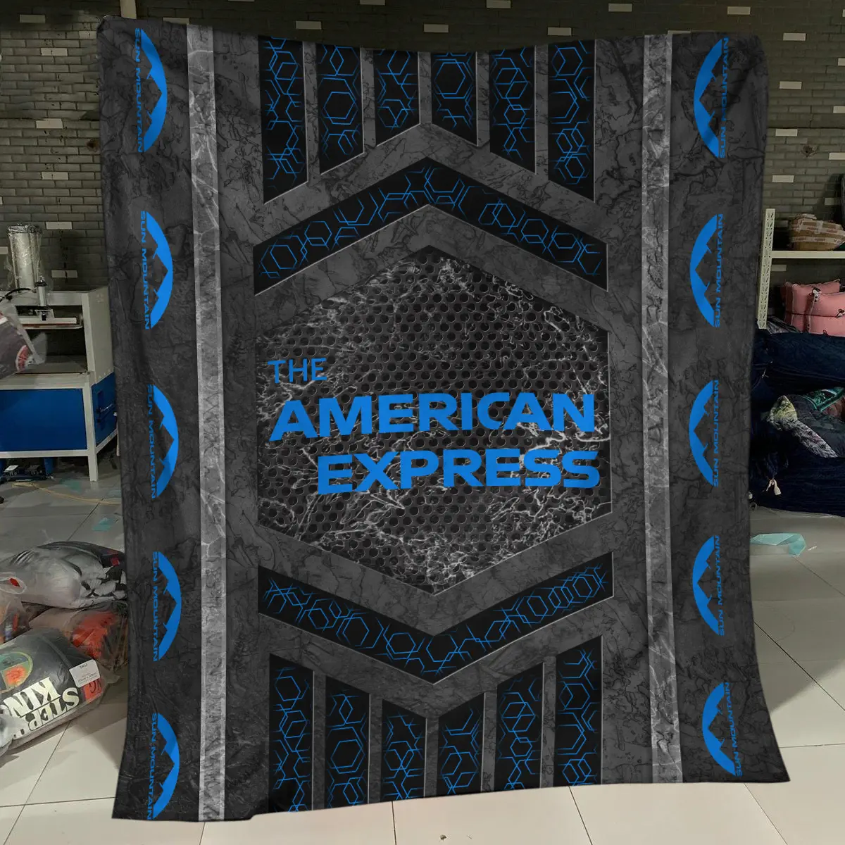 The American Express Golf Tournament Sun Mountain Brand Exclusive Logo All Over Prints BLAEG231024A01SMBLK - Blanket