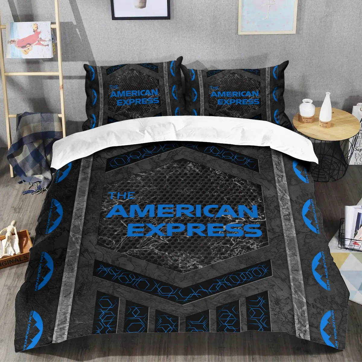 The American Express Golf Tournament Sun Mountain Brand Exclusive Logo All Over Prints BLAEG231024A01SMSJT - Bedding Set