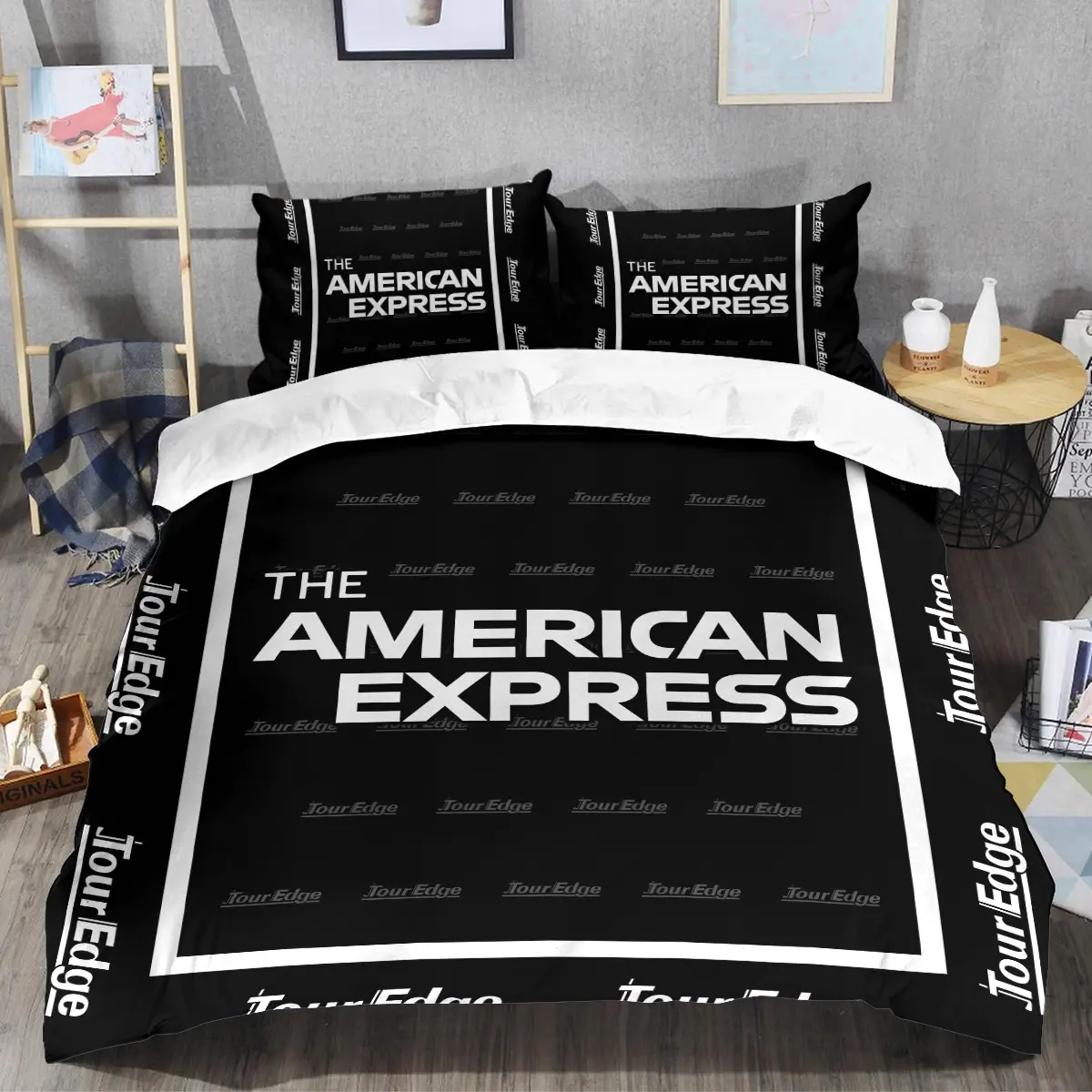 The American Express Golf Tournament Tour Edge Brand Exclusive Logo All Over Prints BLAEG221024A01TESJT - Bedding Set