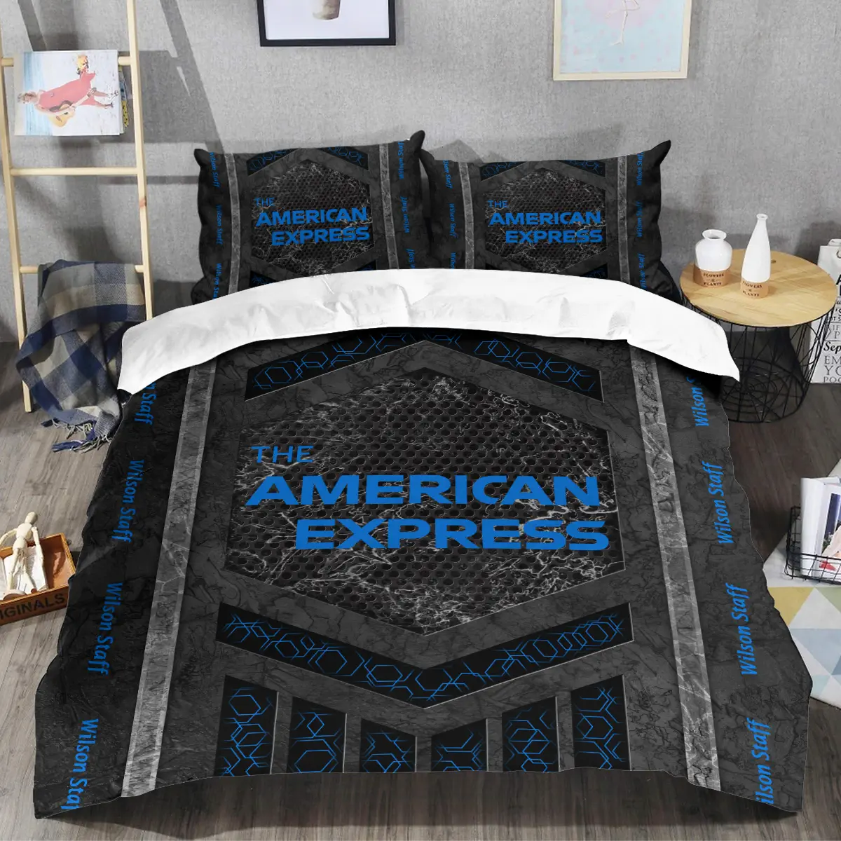 The American Express Golf Tournament Wilson Staff Brand Exclusive Logo All Over Prints BLAEG231024A01WSSJT - Bedding Set