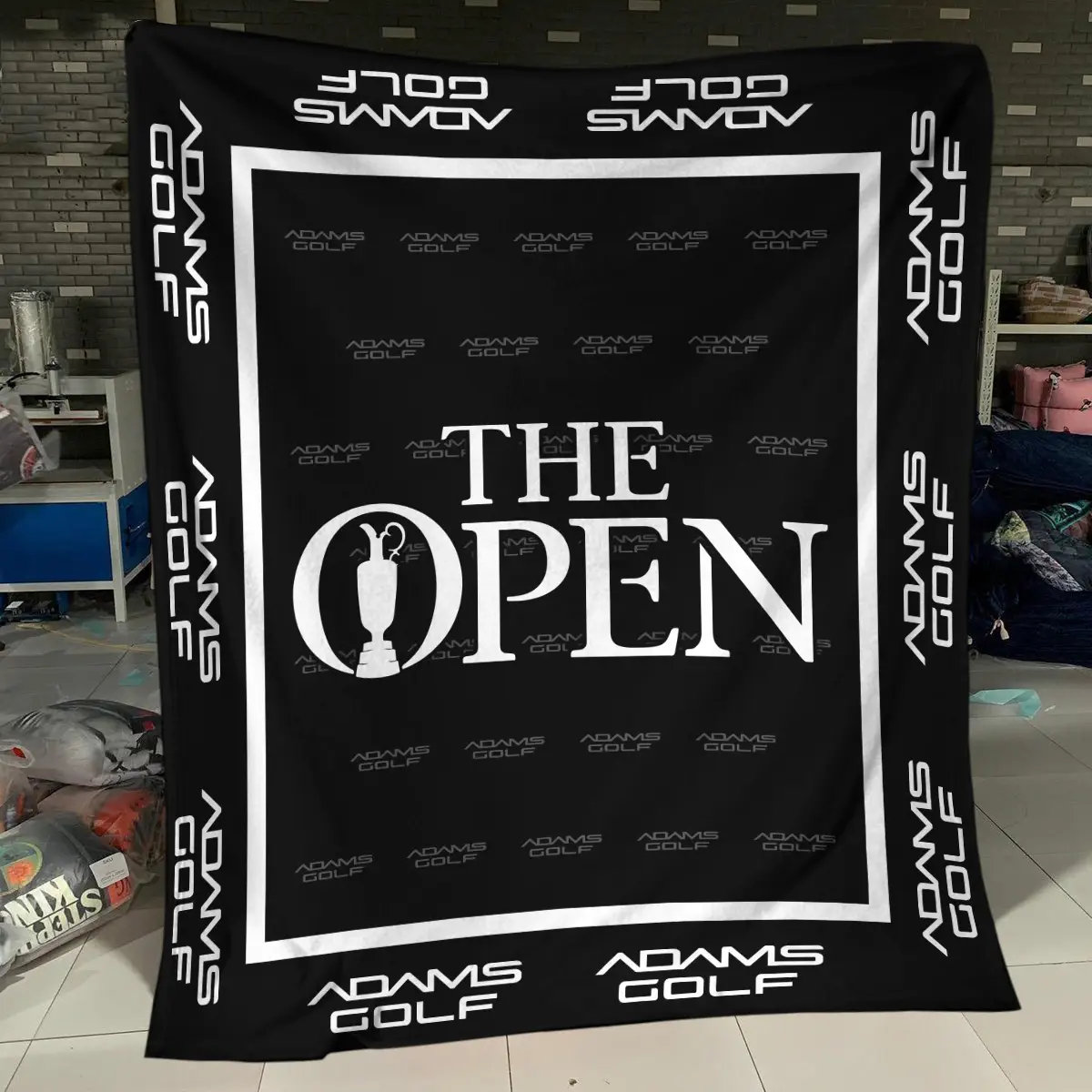 125th U.S. Open Tournament Adams Golf Brand Exclusive Logo All Over Prints BL125221024A01AGBLK - Blanket