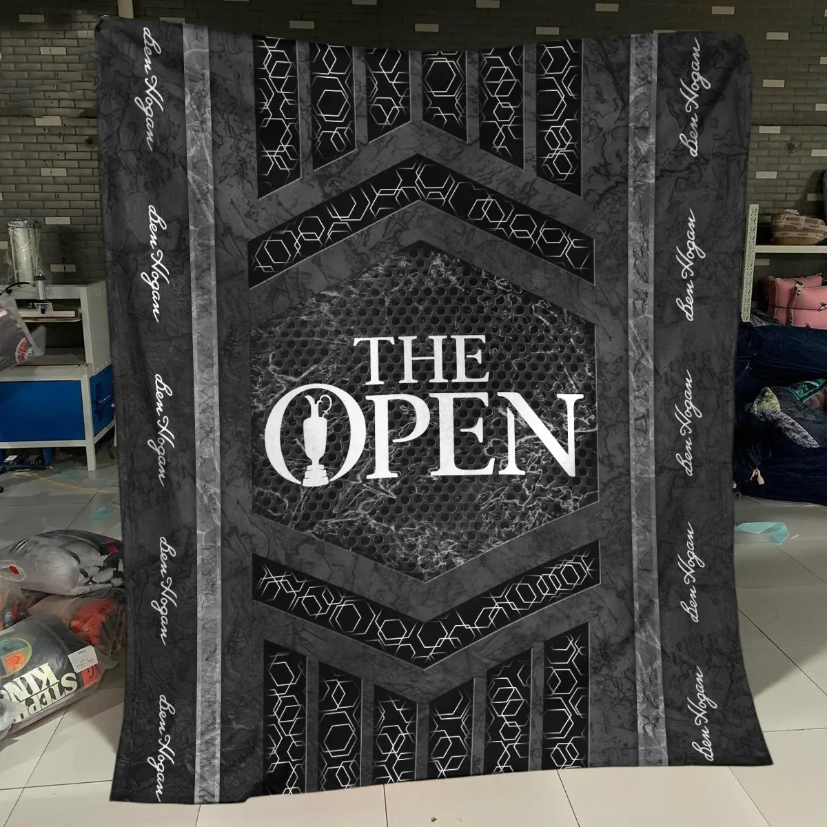 The Open Championship Tournament Ben Hogan Brand Exclusive Logo All Over Prints BLTOC231024A01BHBLK - Blanket