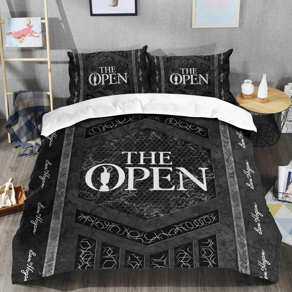 The Open Championship Tournament Ben Hogan Brand Exclusive Logo All Over Prints BLTOC231024A01BHSJT - Bedding Set