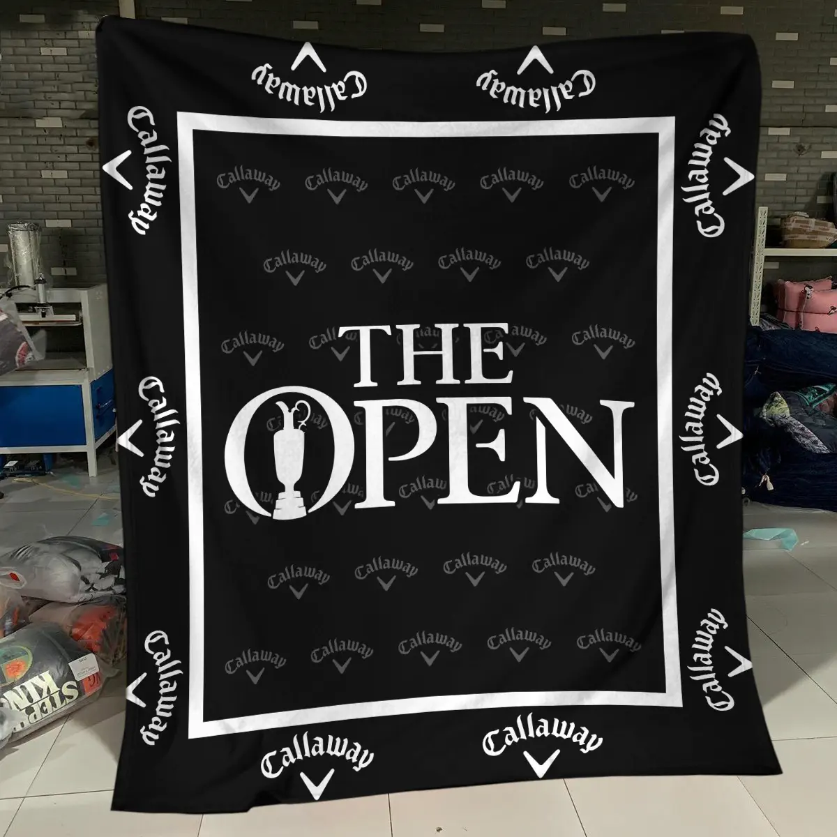 The Open Championship Tournament Callaway Brand Exclusive Logo All Over Prints BLTOC221024A01CLWBLK - Blanket