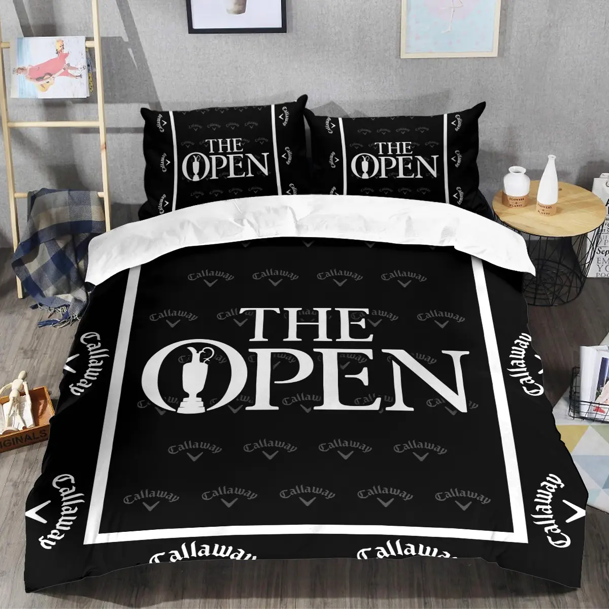 The Open Championship Tournament Callaway Brand Exclusive Logo All Over Prints BLTOC221024A01CLWSJT - Bedding Set