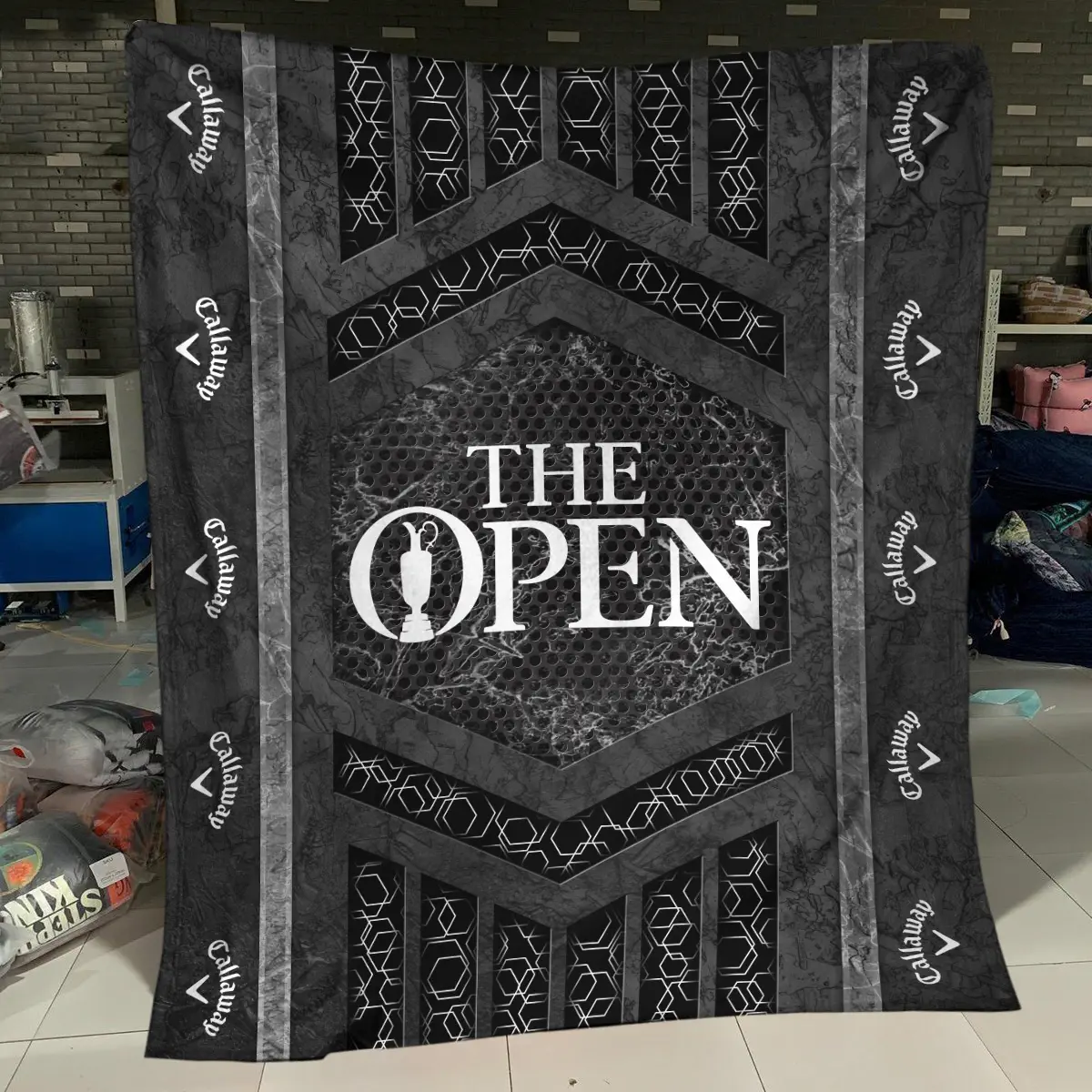 The Open Championship Tournament Callaway Brand Exclusive Logo All Over Prints BLTOC231024A01CLWBLK - Blanket