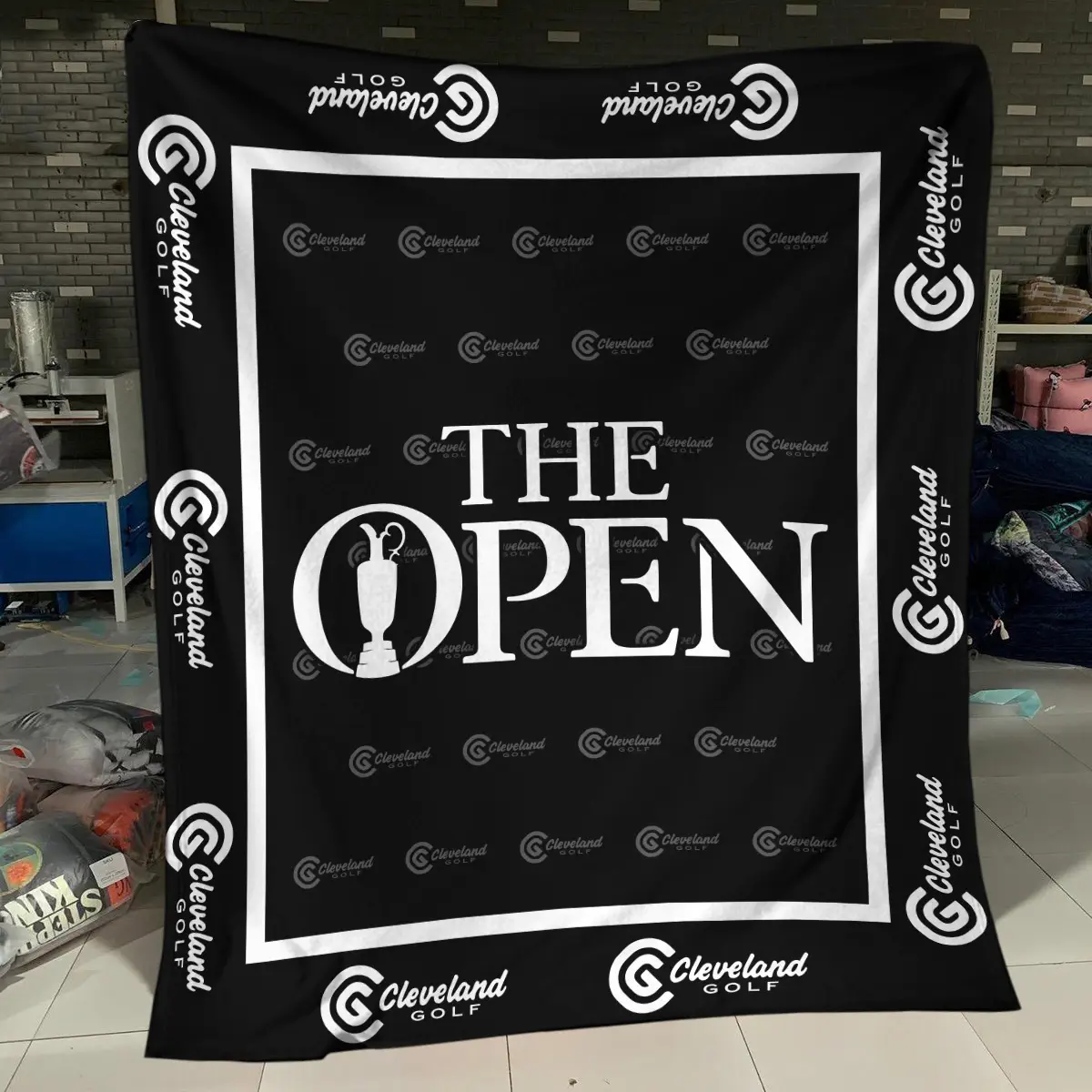 125th U.S. Open Tournament Cleveland Golf Brand Exclusive Logo All Over Prints BL125221024A01CLBLK - Blanket