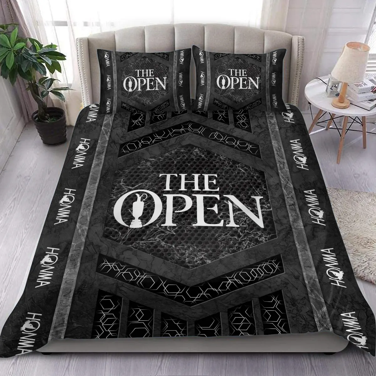 125th U.S. Open Tournament Honma Brand Exclusive Logo All Over Prints BL125231024A01HOBLK - Blanket