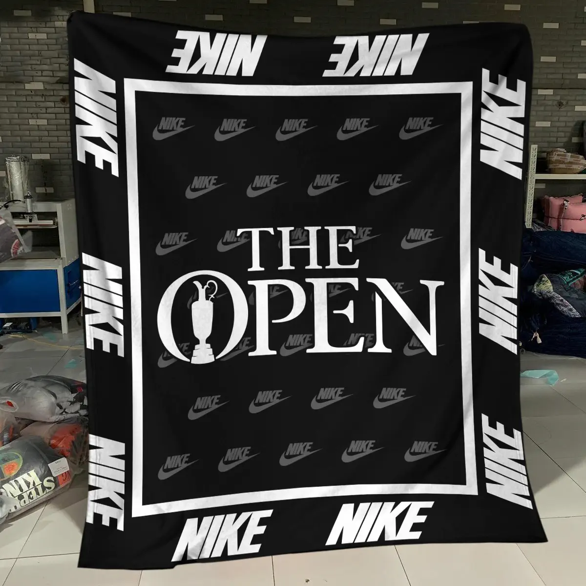 Masters Tournament Tournament Nike Brand Exclusive Logo All Over Prints BLMT221024A01NKBLK - Blanket