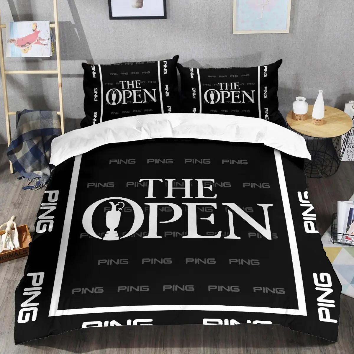 The Open Championship Tournament Ping Brand Exclusive Logo All Over Prints BLTOC221024A01PISJT - Bedding Set