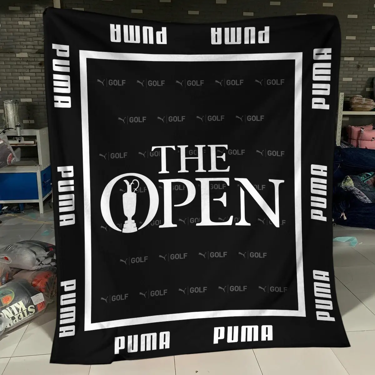 The Open Championship Tournament PUMA Golf Brand Exclusive Logo All Over Prints BLTOC221024A01PUMBLK - Blanket