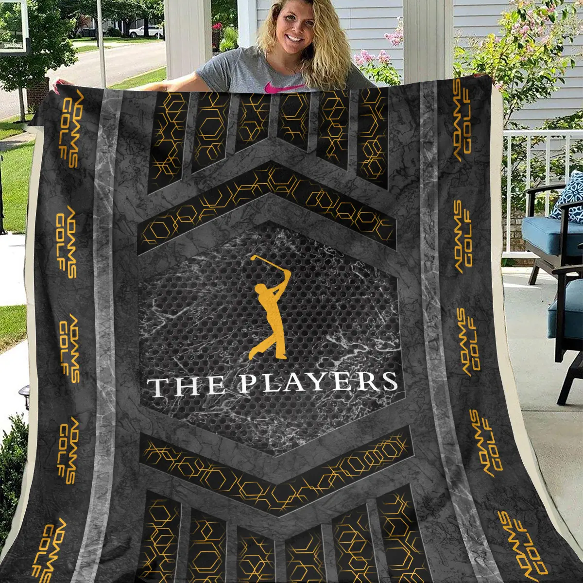 The Players Championship Tournament Adams Golf Brand Exclusive Logo All Over Prints BLTPS231024A01AGBLK - Blanket