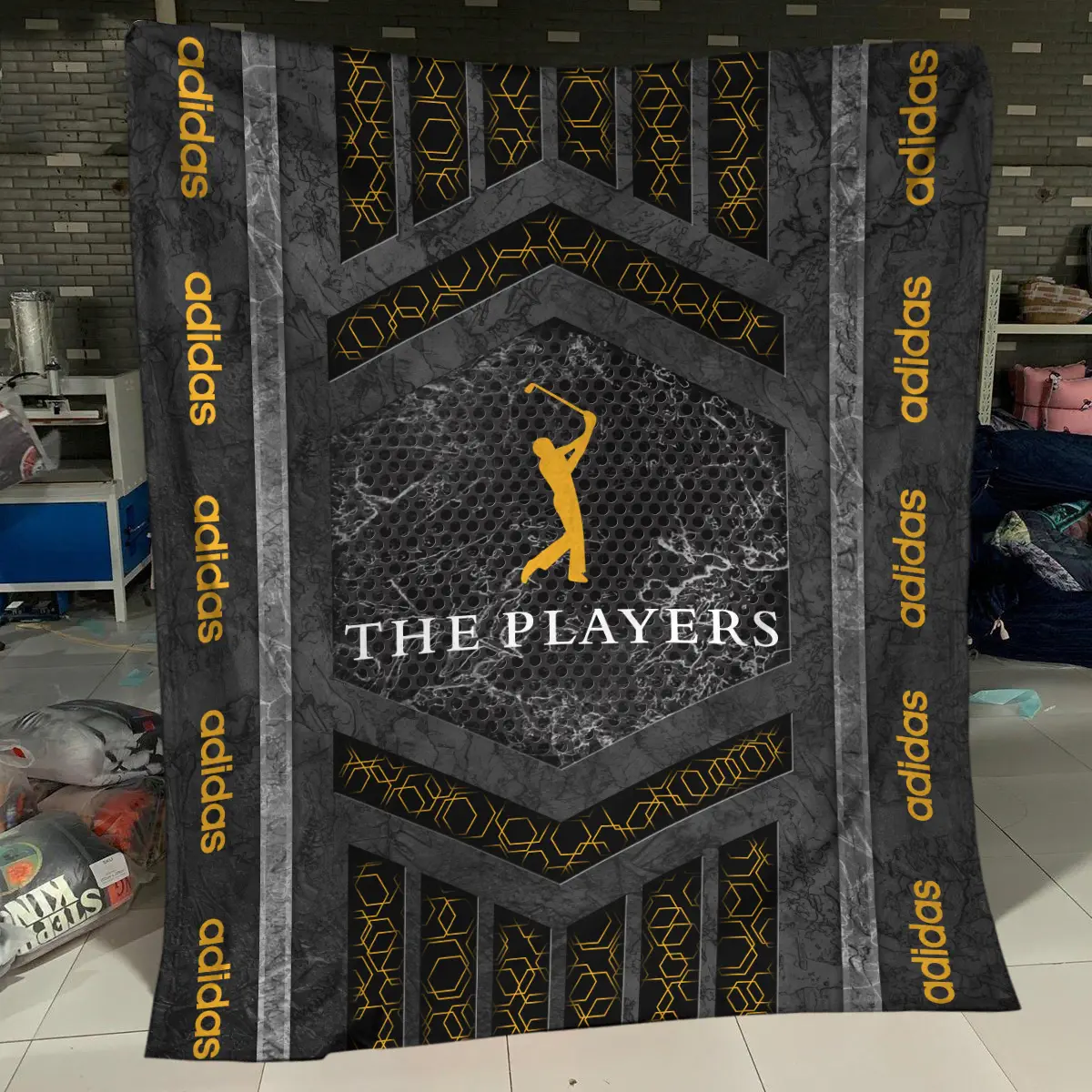 The Players Championship Tournament Adidas Brand Exclusive Logo All Over Prints BLTPS231024A01ADBLK - Blanket