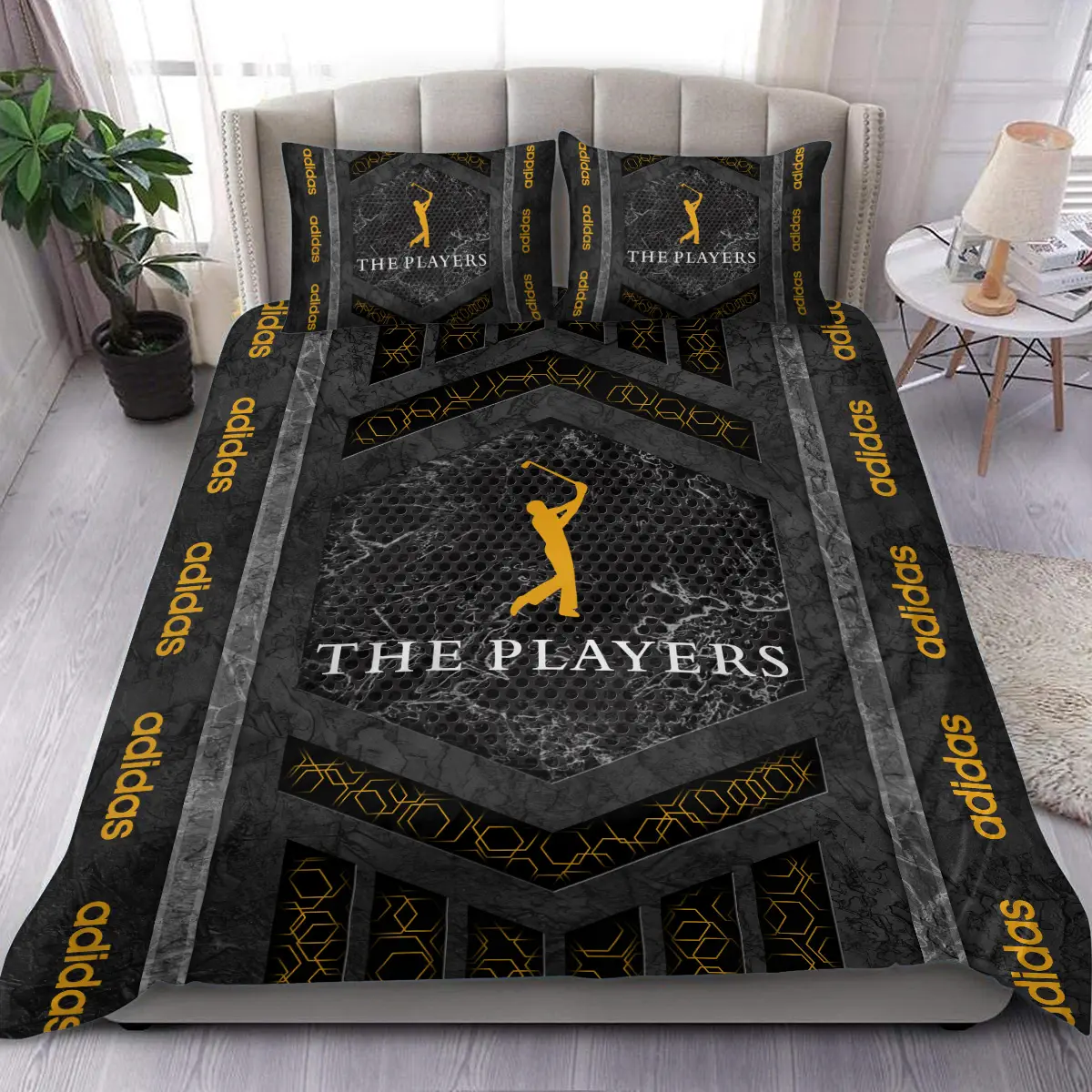 The Players Championship Tournament Adidas Brand Exclusive Logo All Over Prints BLTPS231024A01ADBLK - Blanket