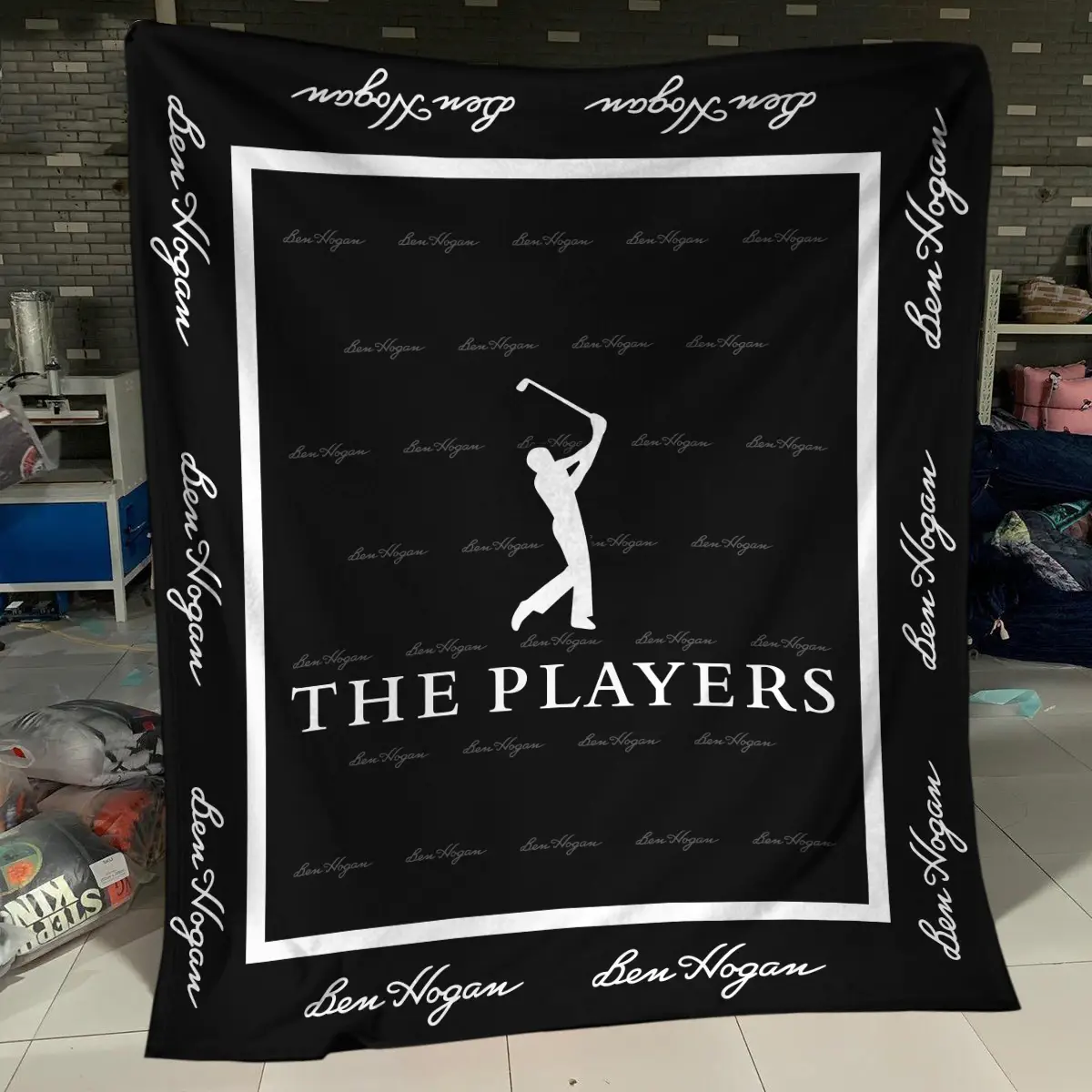 The Players Championship Tournament Ben Hogan Brand Exclusive Logo All Over Prints BLTPS221024A01BHBLK - Blanket