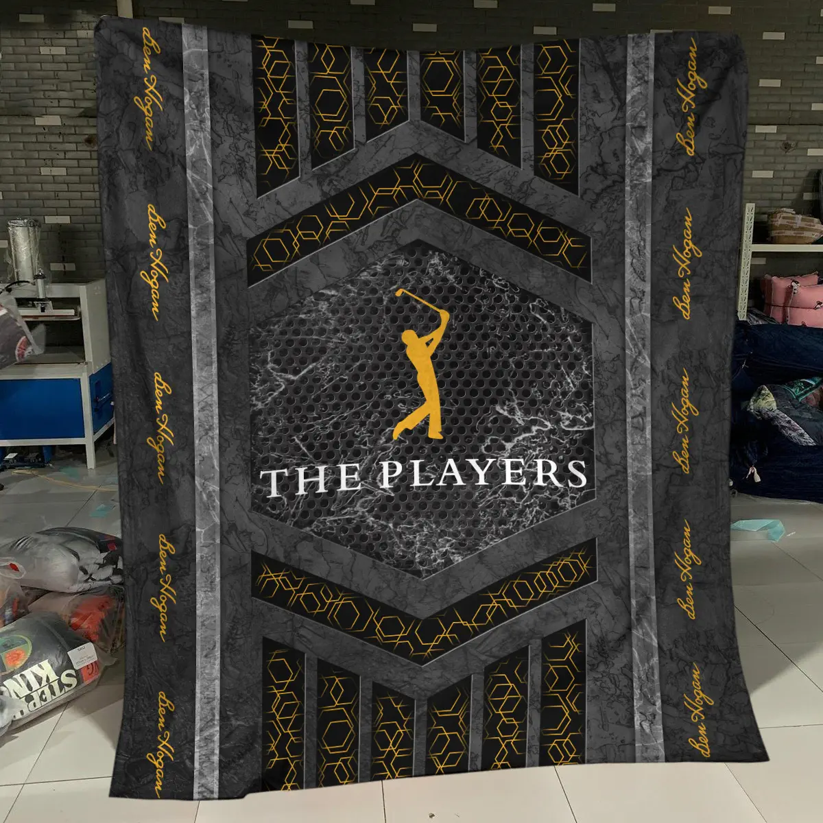 The Players Championship Tournament Ben Hogan Brand Exclusive Logo All Over Prints BLTPS231024A01BHBLK - Blanket