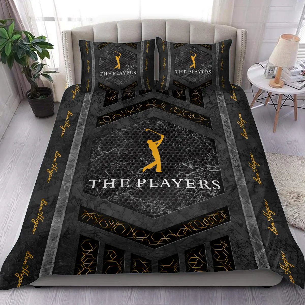 The Players Championship Tournament Ben Hogan Brand Exclusive Logo All Over Prints BLTPS231024A01BHBLK - Blanket