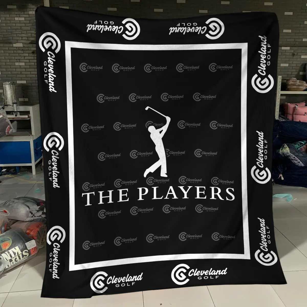 The Players Championship Tournament Cleveland Golf Brand Exclusive Logo All Over Prints BLTPS221024A01CLBLK - Blanket