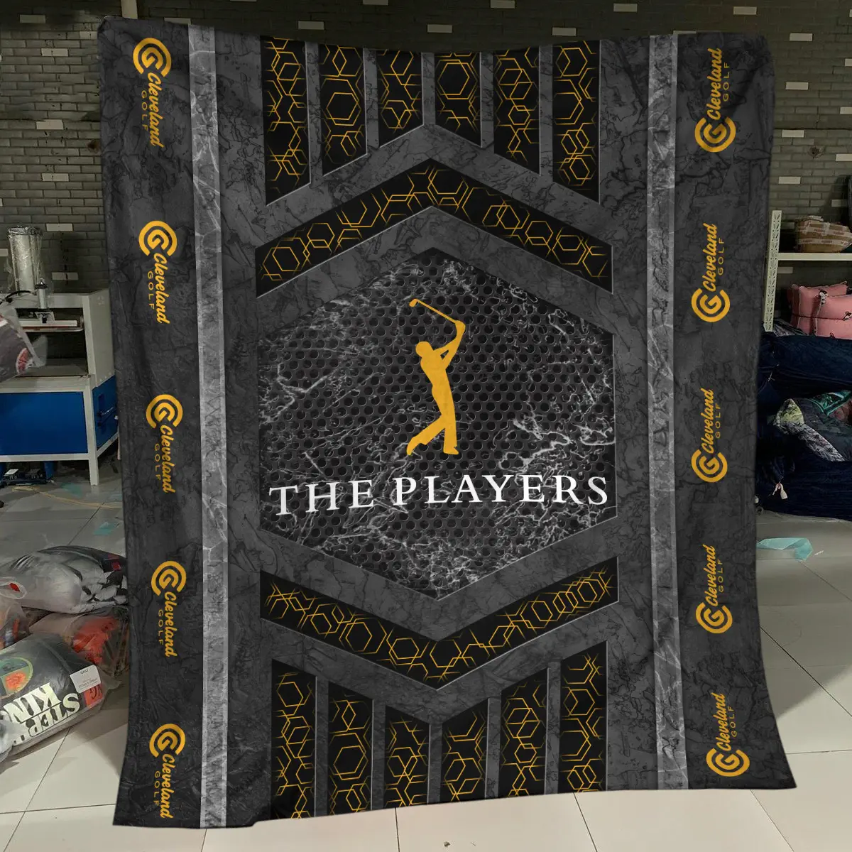 The Players Championship Tournament Cleveland Golf Brand Exclusive Logo All Over Prints BLTPS231024A01CLBLK - Blanket