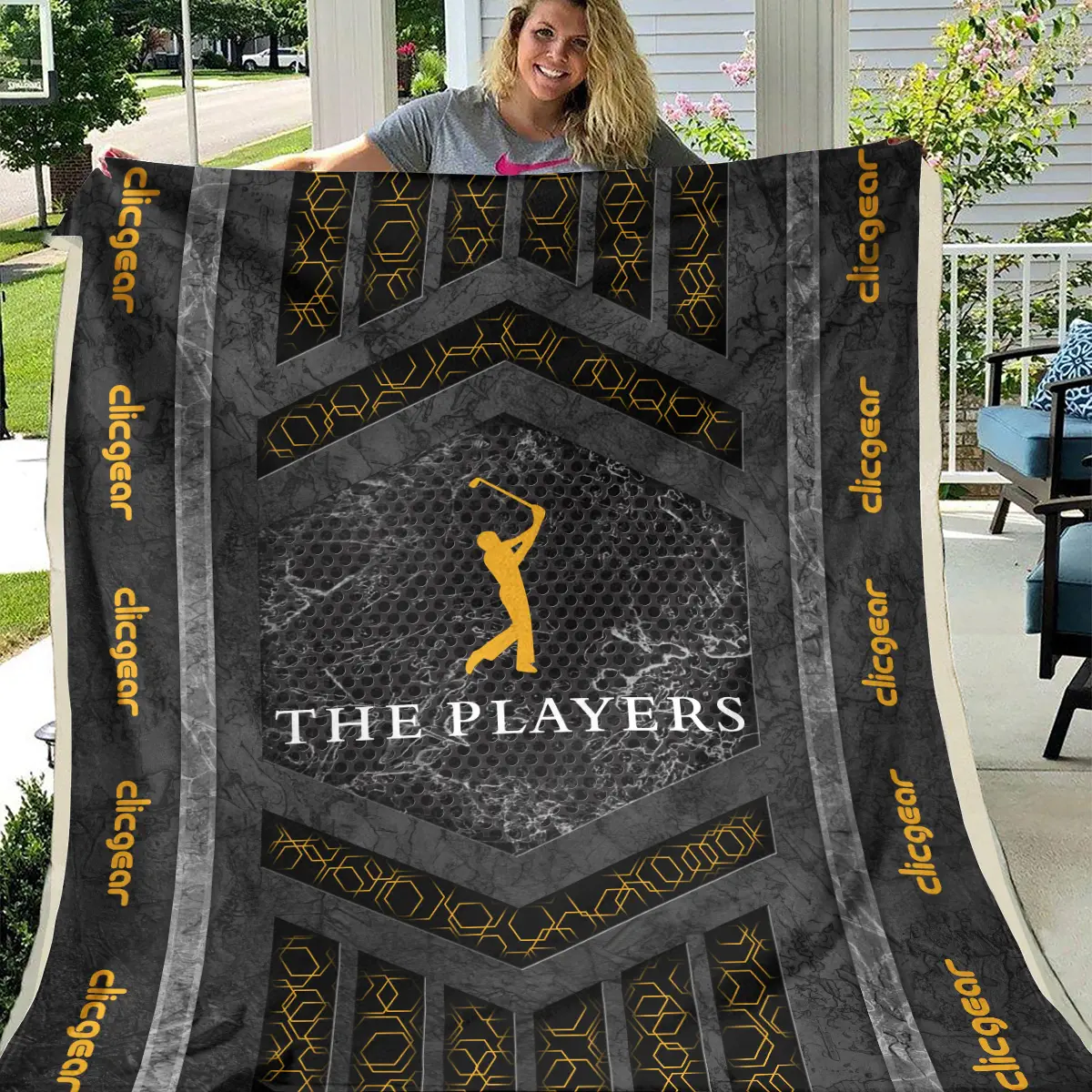 The Players Championship Tournament Clicgear Brand Exclusive Logo All Over Prints BLTPS231024A01CLIBLK - Blanket