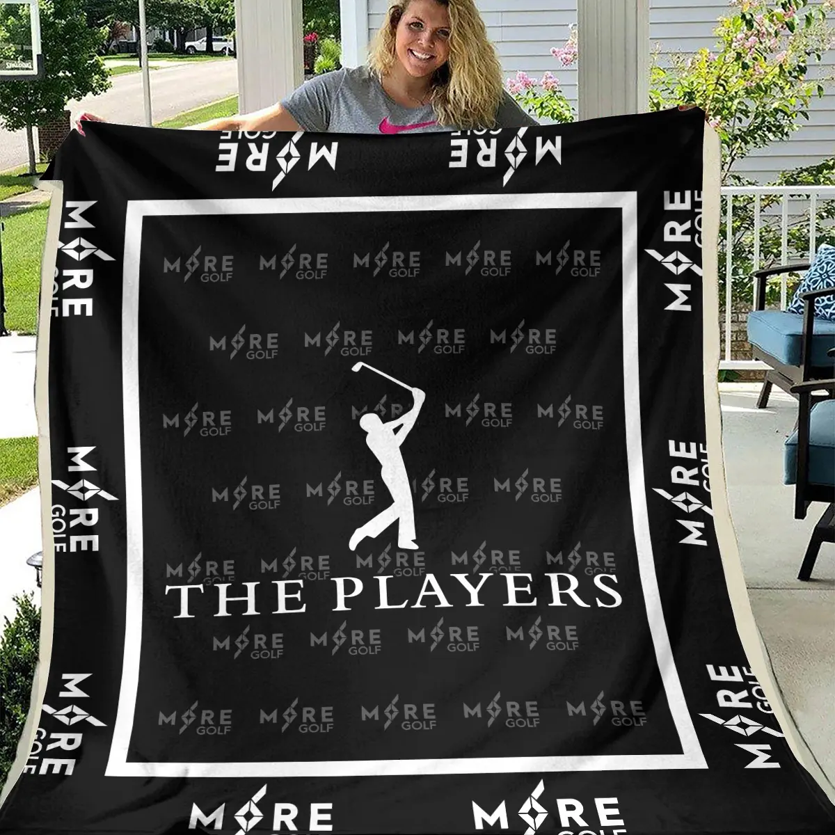 The Players Championship Tournament More Golf Brand Exclusive Logo All Over Prints BLTPS221024A01MORBLK - Blanket