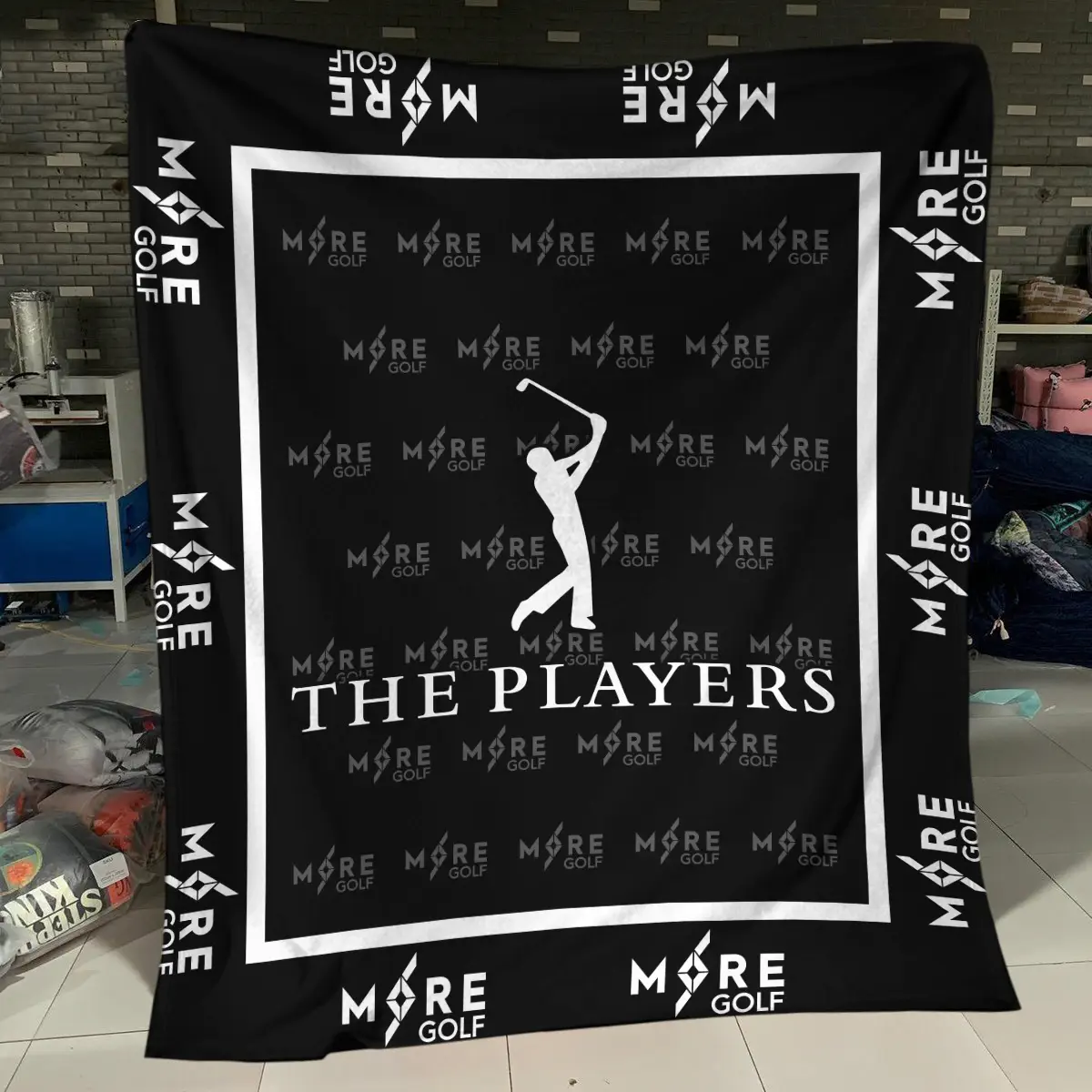 LPGA Tournament More Golf Brand Exclusive Logo All Over Prints BLLPGA221024A01MORBLK - Blanket