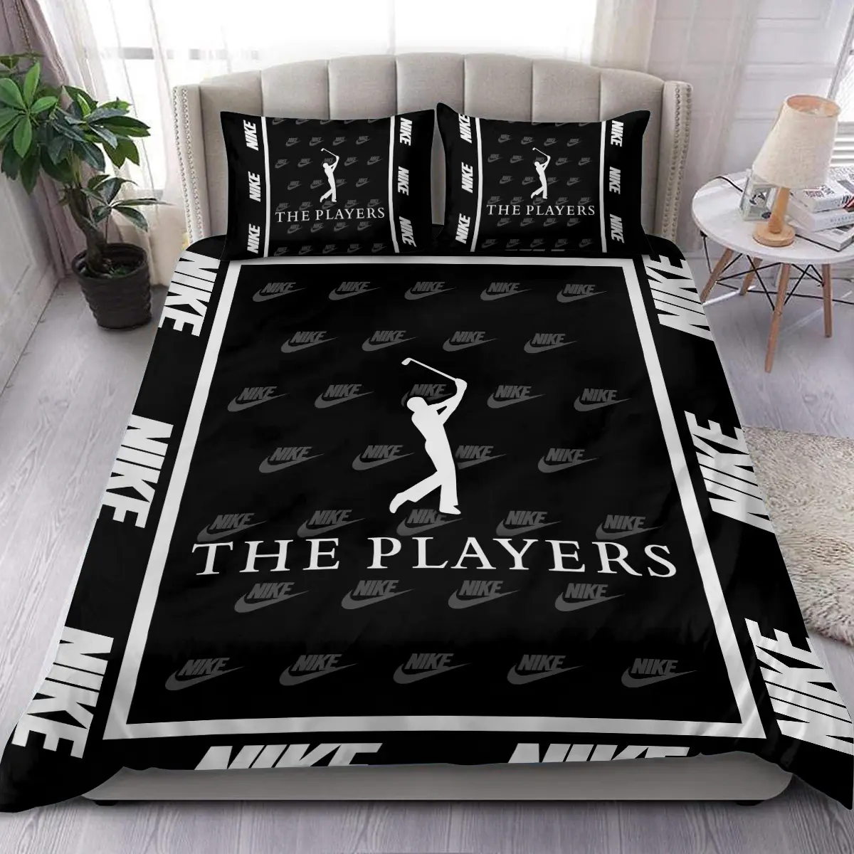 LPGA Tournament Nike Brand Exclusive Logo All Over Prints BLLPGA221024A01NKBLK - Blanket