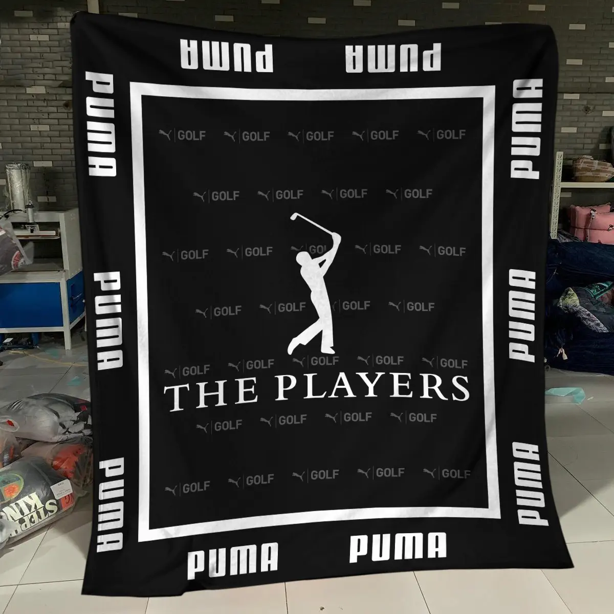 The Players Championship Tournament PUMA Golf Brand Exclusive Logo All Over Prints BLTPS221024A01PUMBLK - Blanket