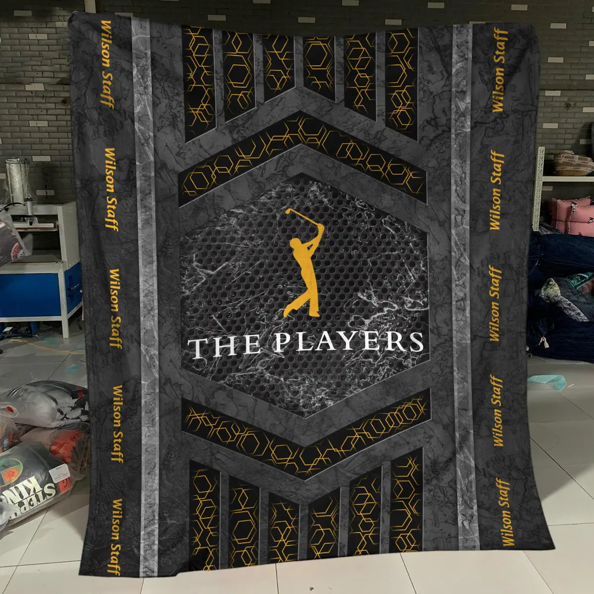 The Players Championship Tournament Wilson Staff Brand Exclusive Logo All Over Prints BLTPS231024A01WSBLK - Blanket