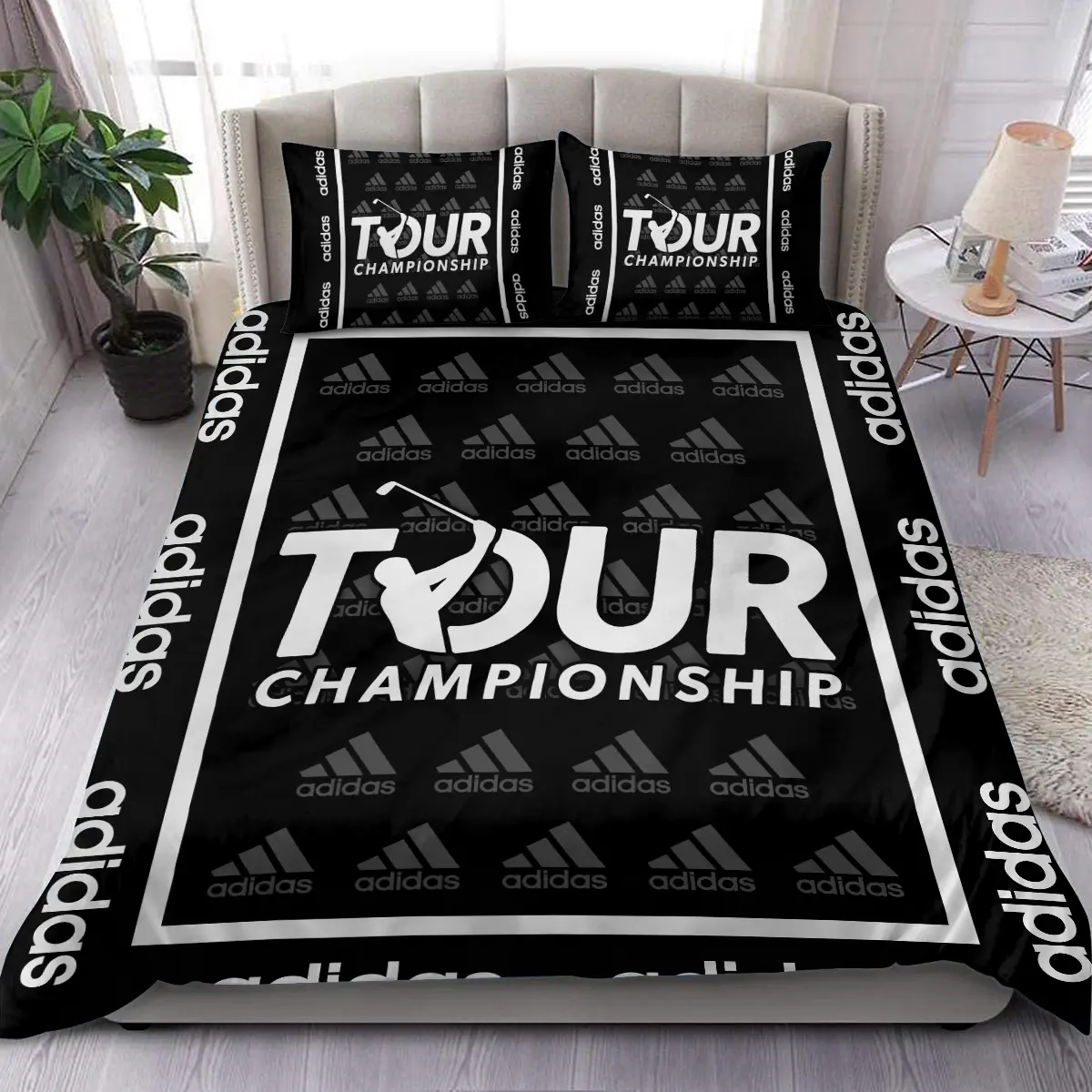 Ryder Cup Tournament Adidas Brand Exclusive Logo All Over Prints BLRC221024A01ADBLK - Blanket