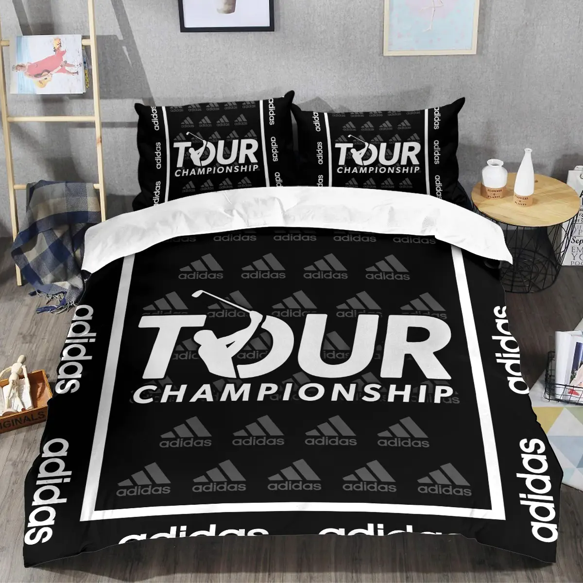 TOUR Championship Tournament Adidas Brand Exclusive Logo All Over Prints BLTC221024A01ADSJT - Bedding Set