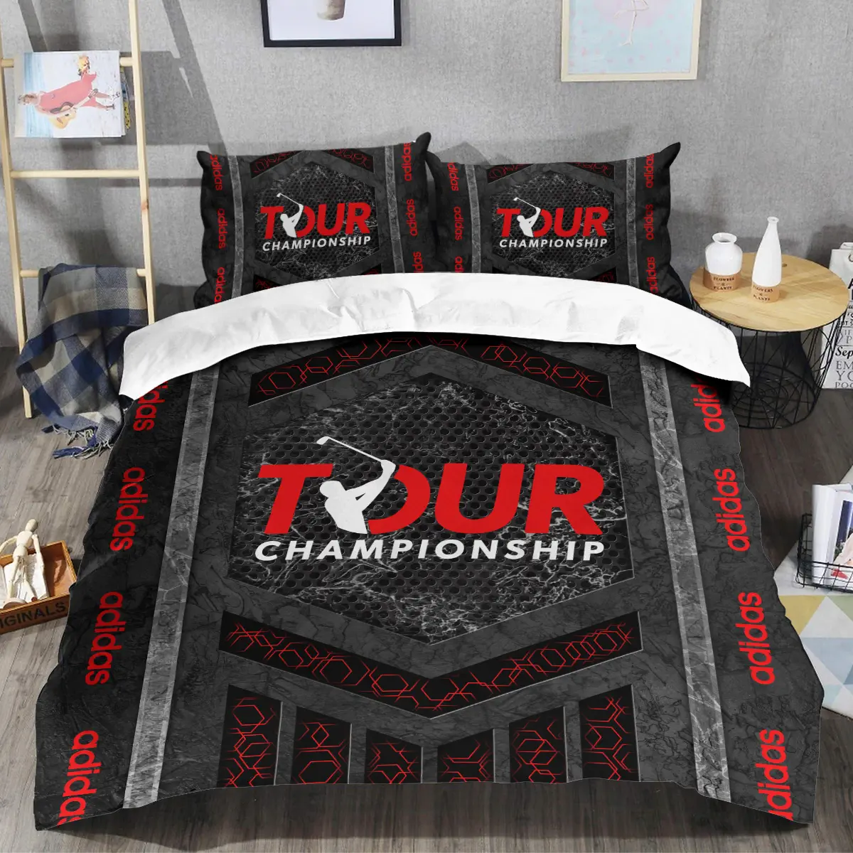 TOUR Championship Tournament Adidas Brand Exclusive Logo All Over Prints BLTC231024A01ADSJT - Bedding Set