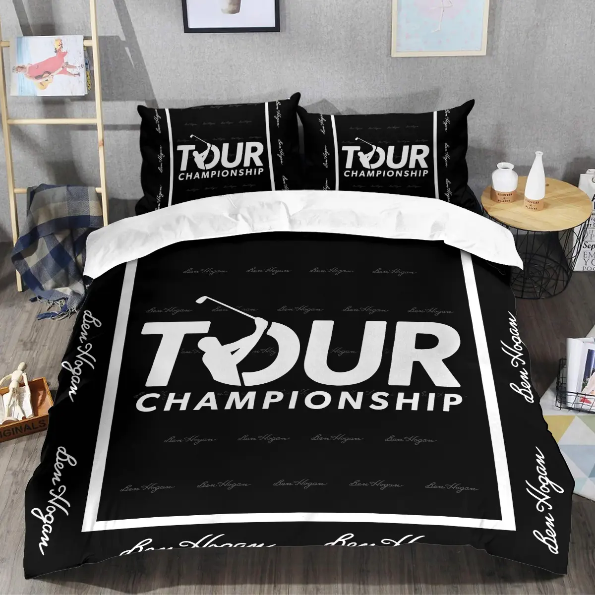 TOUR Championship Tournament Ben Hogan Brand Exclusive Logo All Over Prints BLTC221024A01BHSJT - Bedding Set