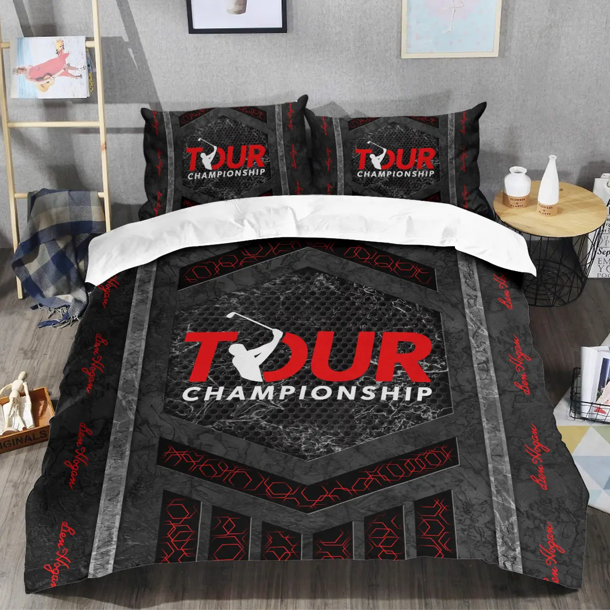 TOUR Championship Tournament Ben Hogan Brand Exclusive Logo All Over Prints BLTC231024A01BHSJT - Bedding Set