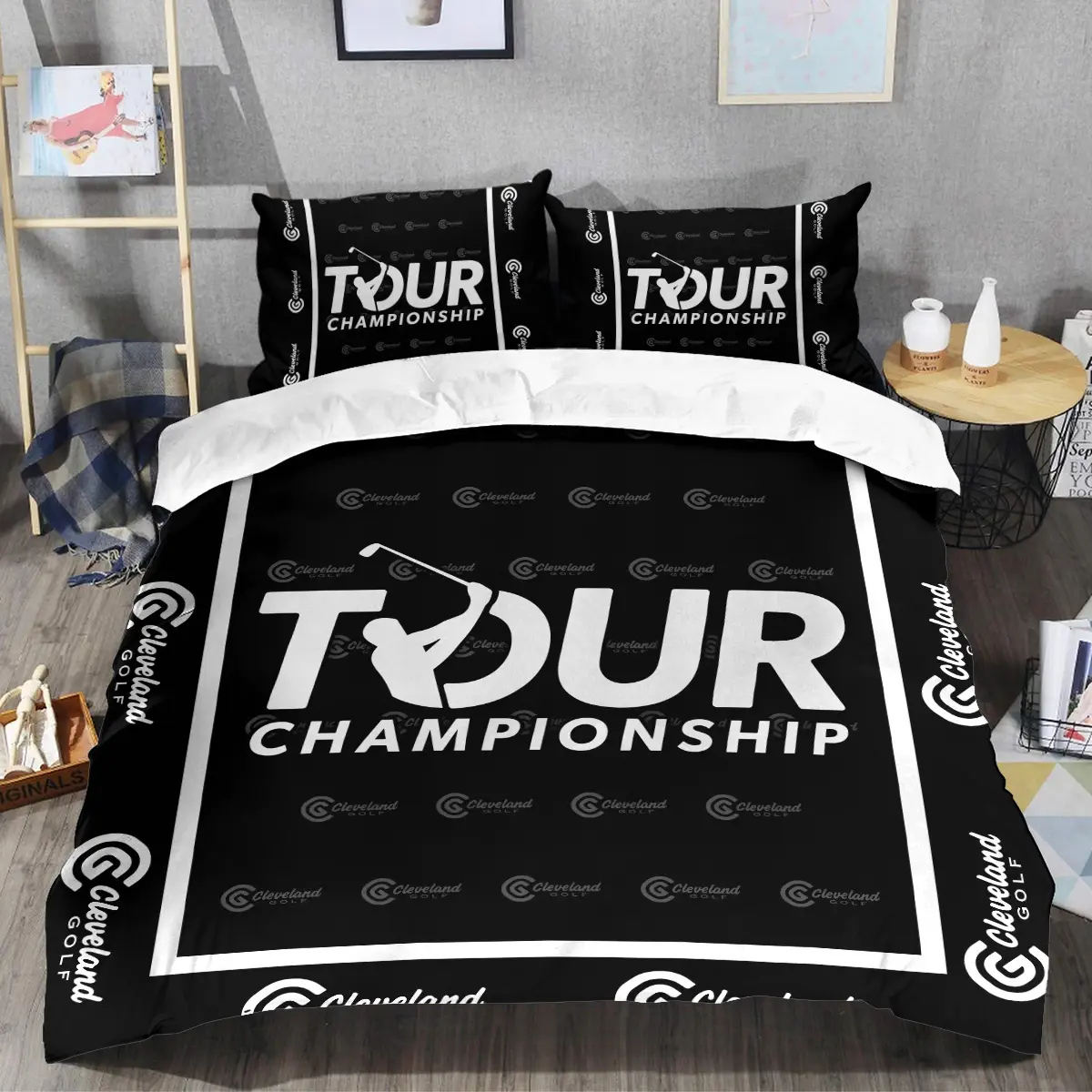 TOUR Championship Tournament Cleveland Golf Brand Exclusive Logo All Over Prints BLTC221024A01CLSJT - Bedding Set