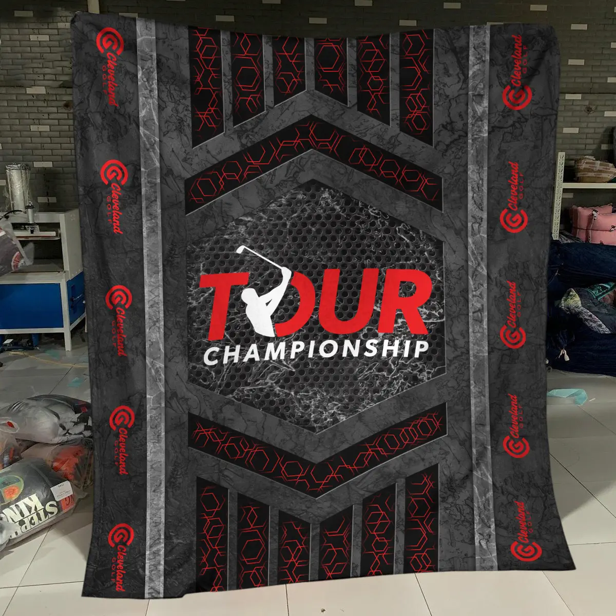 TOUR Championship Tournament Cleveland Golf Brand Exclusive Logo All Over Prints BLTC231024A01CLBLK - Blanket