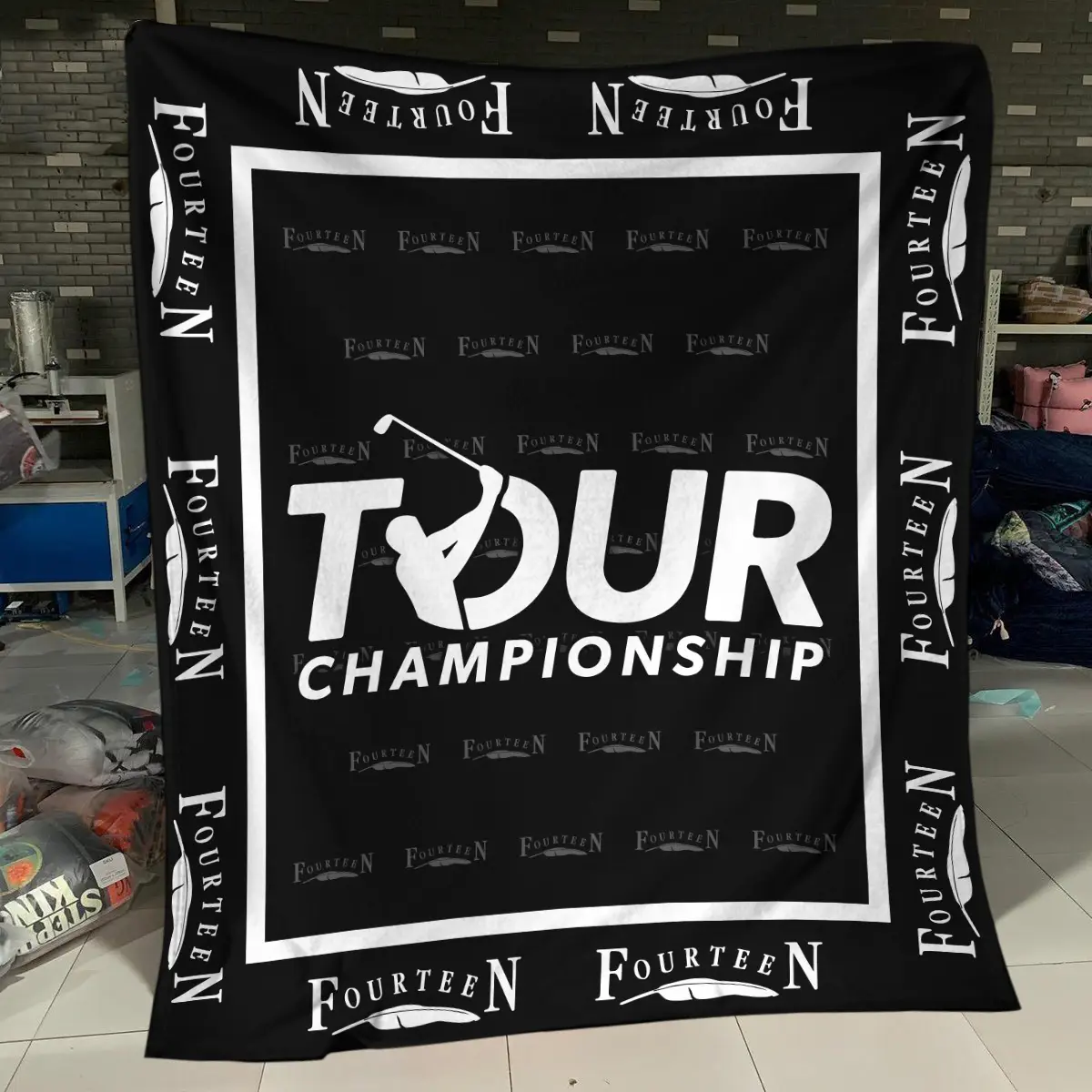 TOUR Championship Tournament Fourteen Golf Brand Exclusive Logo All Over Prints BLTC221024A01FGBLK - Blanket