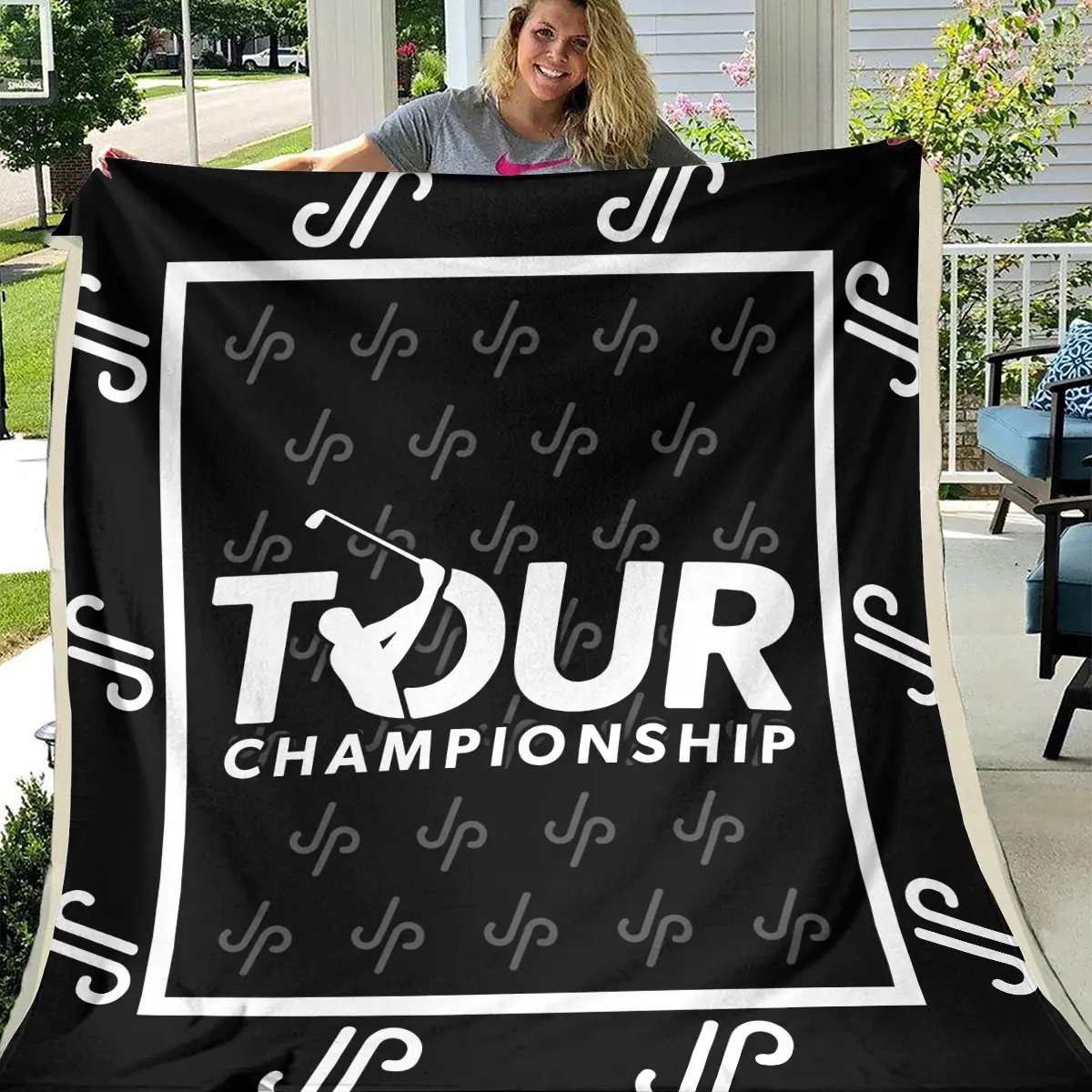 TOUR Championship Tournament JP Golf Brand Exclusive Logo All Over Prints BLTC221024A01JPBLK - Blanket