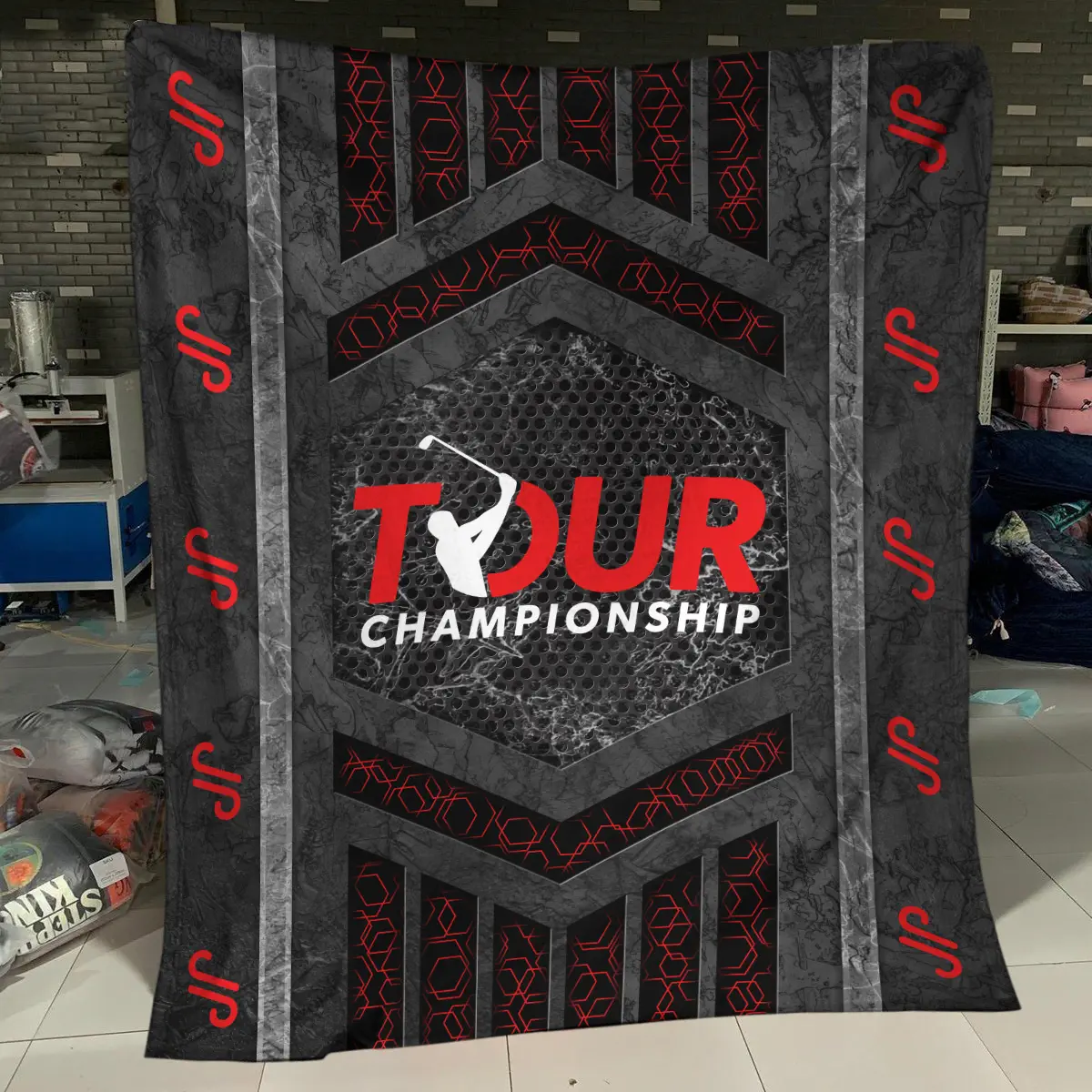 TOUR Championship Tournament JP Golf Brand Exclusive Logo All Over Prints BLTC231024A01JPBLK - Blanket