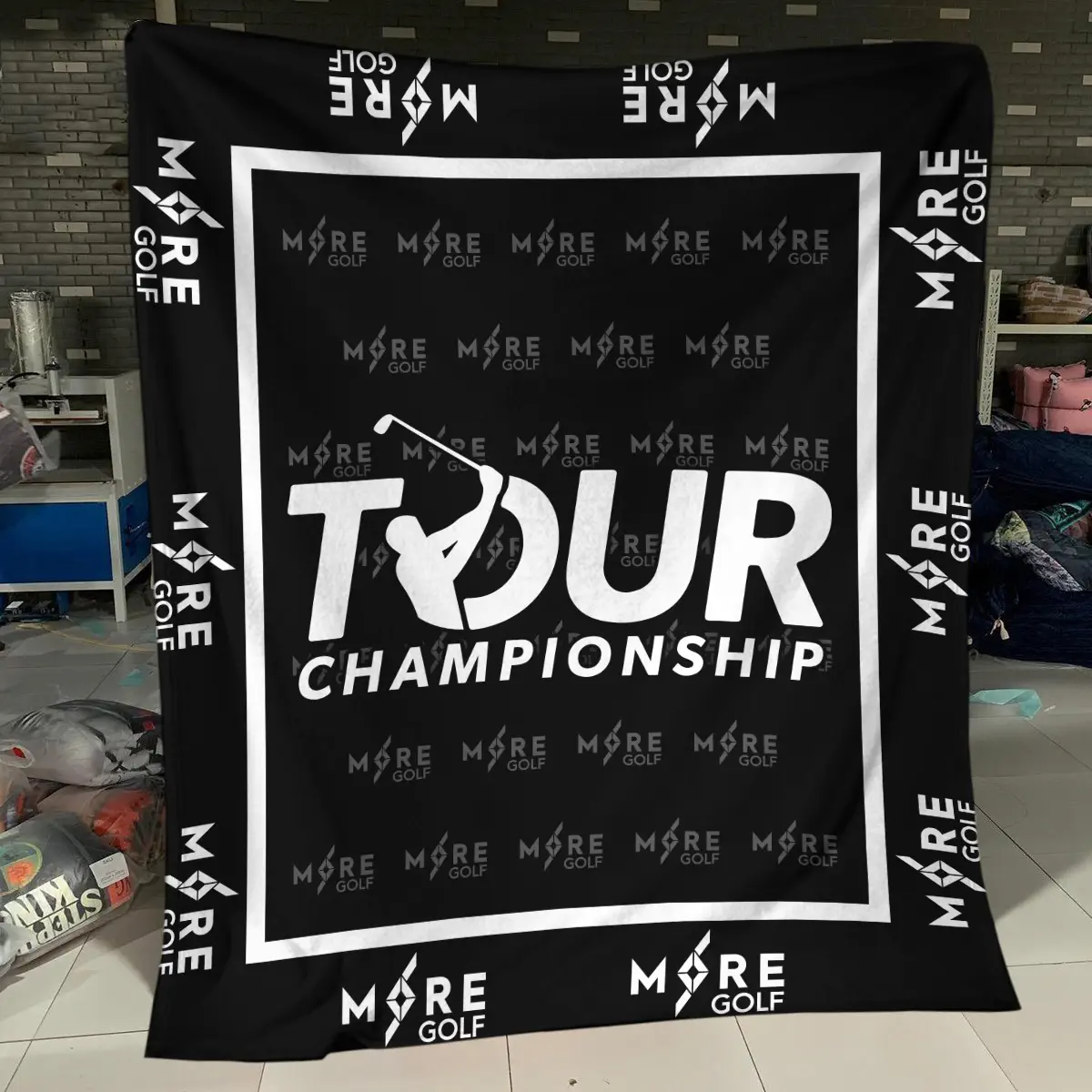 TOUR Championship Tournament More Golf Brand Exclusive Logo All Over Prints BLTC221024A01MORBLK - Blanket