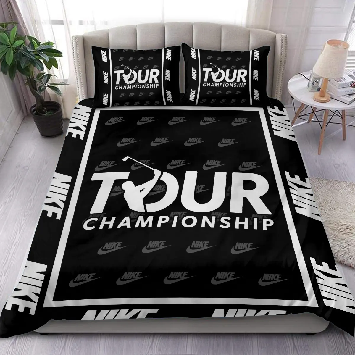 TOUR Championship Tournament Nike Brand Exclusive Logo All Over Prints BLTC221024A01NKSJT - Bedding Set