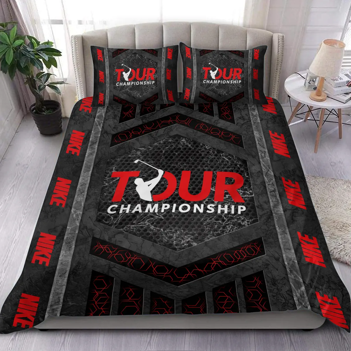 TOUR Championship Tournament Nike Brand Exclusive Logo All Over Prints BLTC231024A01NKSJT - Bedding Set