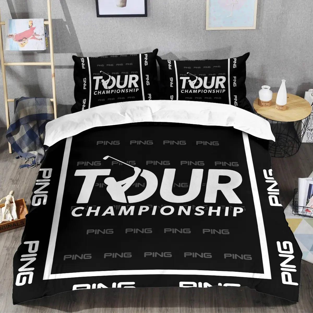 TOUR Championship Tournament Ping Brand Exclusive Logo All Over Prints BLTC221024A01PISJT - Bedding Set