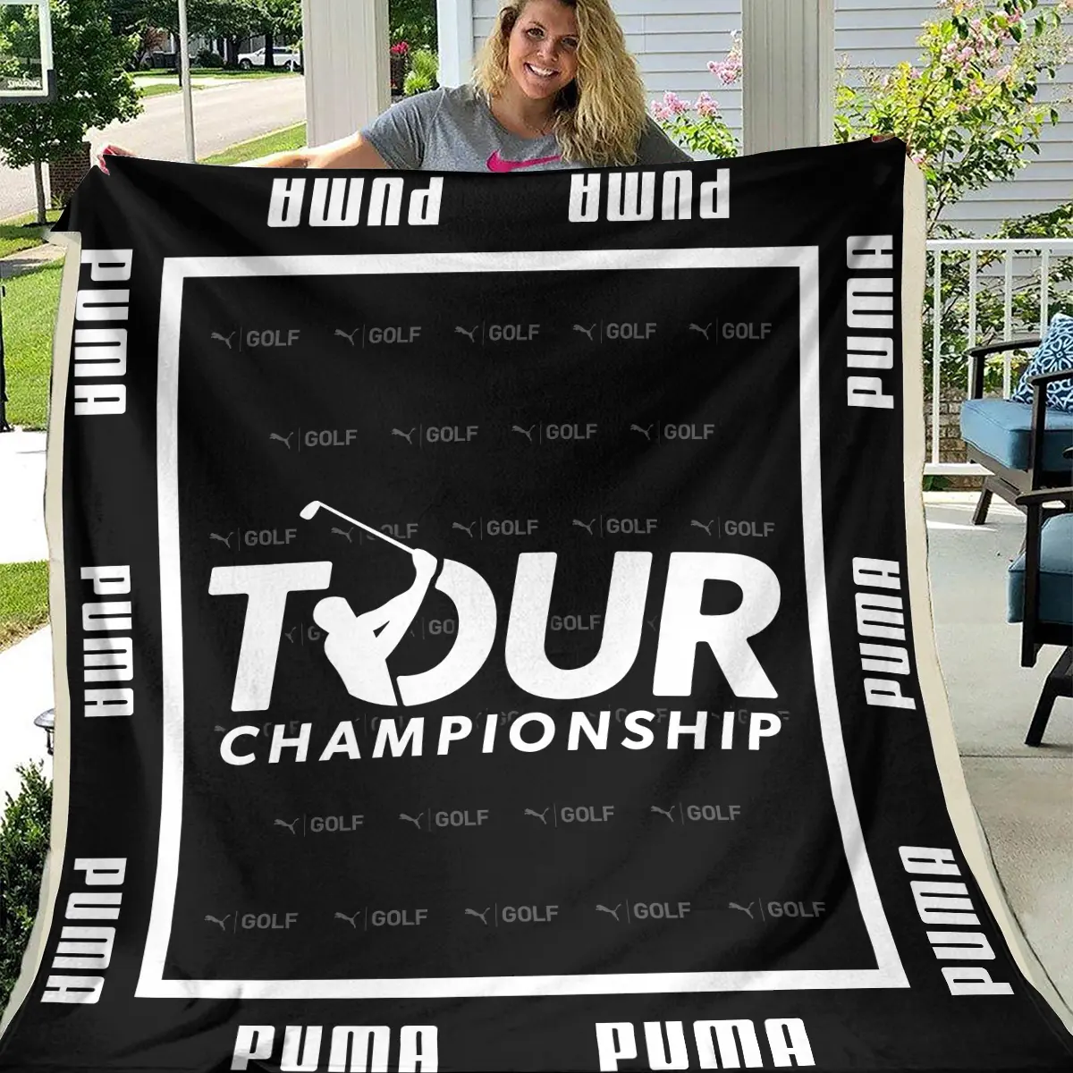 TOUR Championship Tournament PUMA Golf Brand Exclusive Logo All Over Prints BLTC221024A01PUMBLK - Blanket