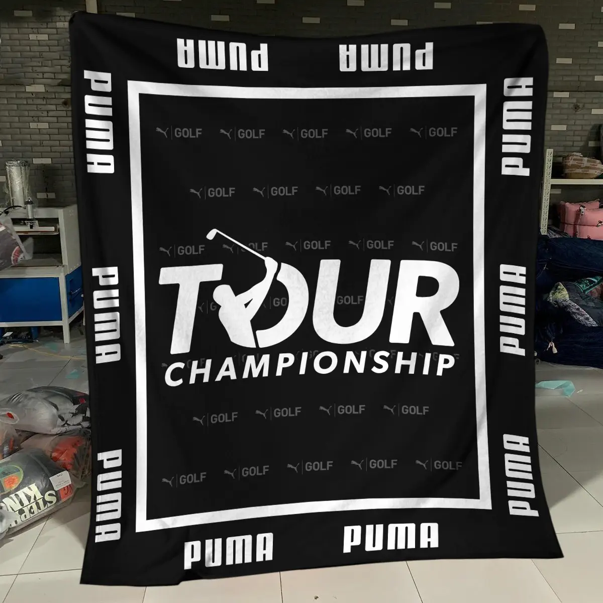 Ryder Cup Tournament PUMA Golf Brand Exclusive Logo All Over Prints BLRC221024A01PUMBLK - Blanket