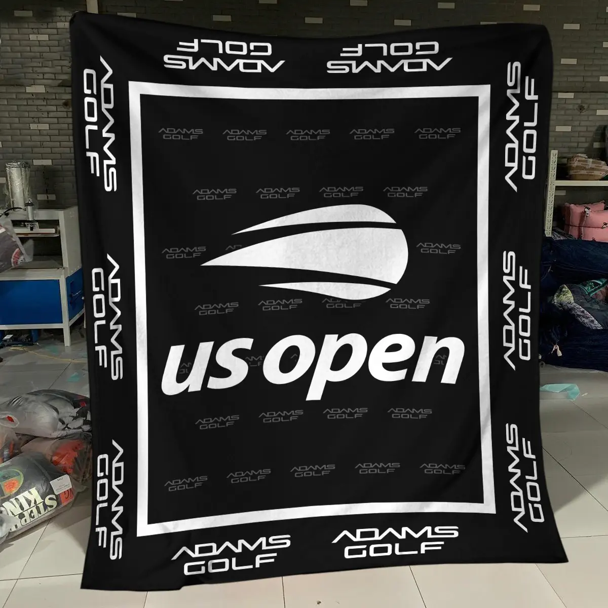 U.S. Open Tournament Adams Golf Brand Exclusive Logo All Over Prints BLUSO221024A01AGBLK - Blanket