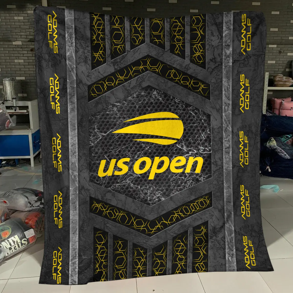 U.S. Open Tournament Adams Golf Brand Exclusive Logo All Over Prints BLUSO231024A01AGBLK - Blanket