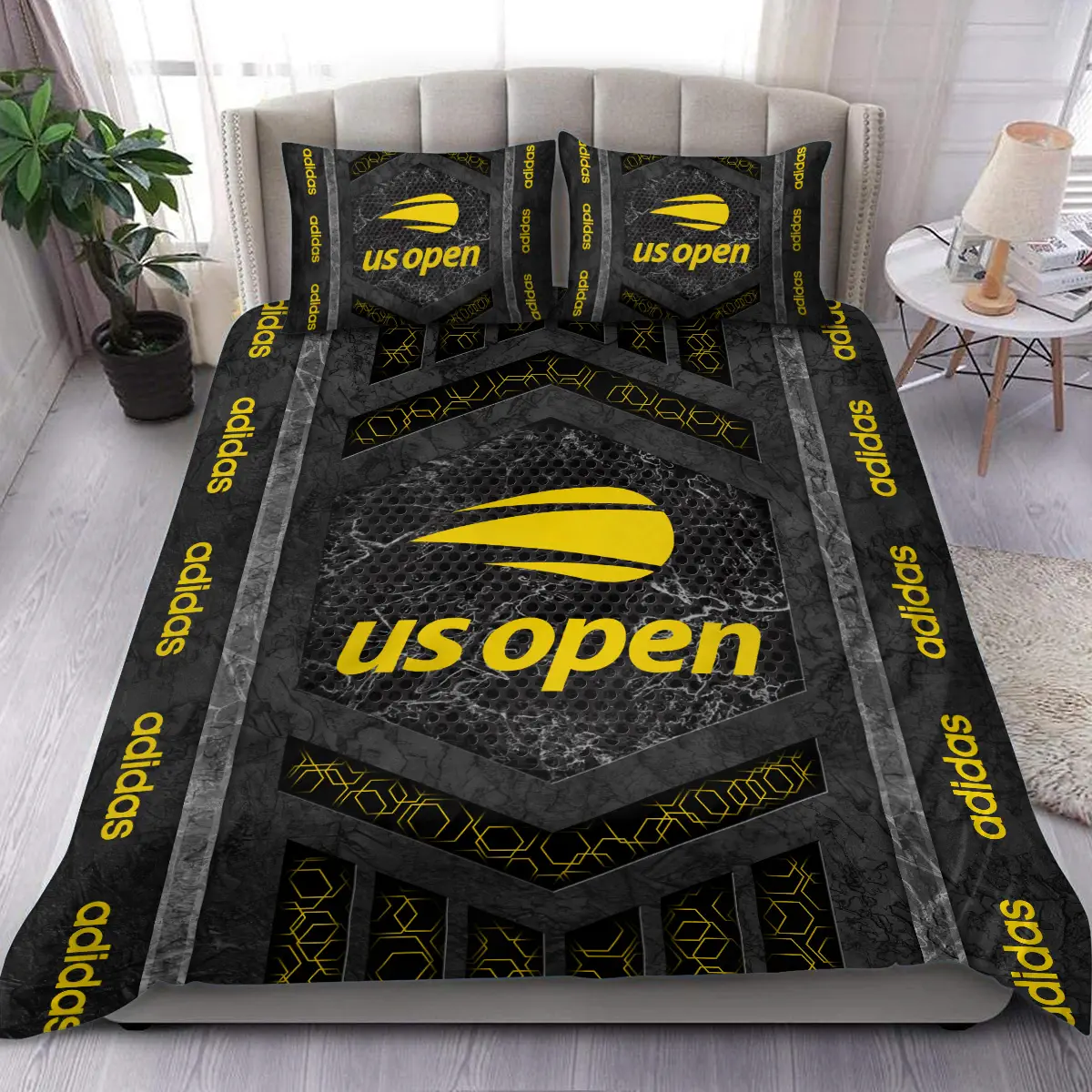 U.S. Open Tournament Adidas Brand Exclusive Logo All Over Prints BLUSO231024A01ADSJT - Bedding Set