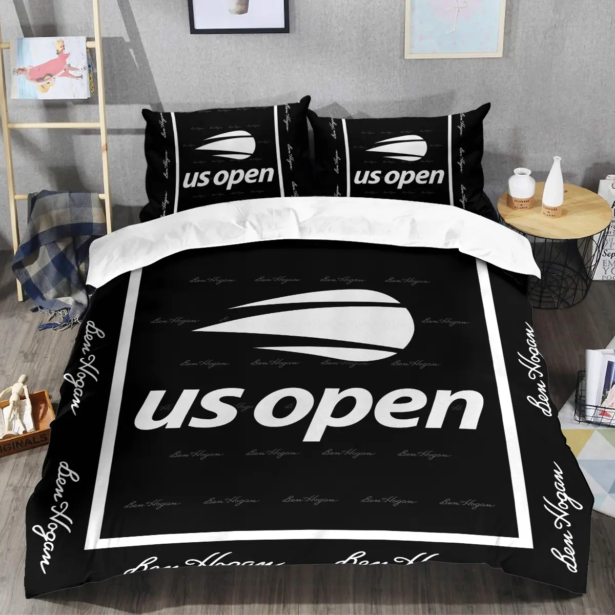 U.S. Open Tournament Ben Hogan Brand Exclusive Logo All Over Prints BLUSO221024A01BHSJT - Bedding Set